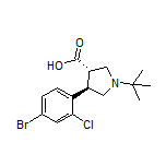 (3S,4R)-4-(4-Bromo-2-chlorophenyl)-1-(tert-butyl)pyrrolidine-3-carboxylic Acid