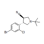 (3R,4S)-4-(4-Bromo-2-chlorophenyl)-1-(tert-butyl)pyrrolidine-3-carbonitrile