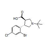 (3R,4S)-4-(2-Bromo-4-chlorophenyl)-1-(tert-butyl)pyrrolidine-3-carboxylic Acid