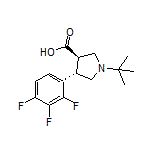 (3R,4S)-1-(tert-Butyl)-4-(2,3,4-trifluorophenyl)pyrrolidine-3-carboxylic Acid