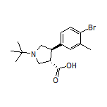 (3S,4R)-4-(4-Bromo-3-methylphenyl)-1-(tert-butyl)pyrrolidine-3-carboxylic Acid