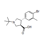 (3R,4S)-4-(4-Bromo-3-methylphenyl)-1-(tert-butyl)pyrrolidine-3-carboxylic Acid