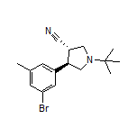 (3S,4R)-4-(3-Bromo-5-methylphenyl)-1-(tert-butyl)pyrrolidine-3-carbonitrile