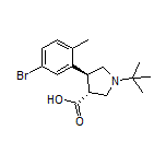 (3R,4S)-4-(5-Bromo-2-methylphenyl)-1-(tert-butyl)pyrrolidine-3-carboxylic Acid