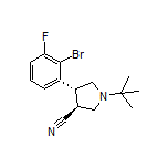 (3S,4R)-4-(2-Bromo-3-fluorophenyl)-1-(tert-butyl)pyrrolidine-3-carbonitrile