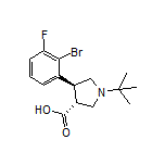 (3R,4S)-4-(2-Bromo-3-fluorophenyl)-1-(tert-butyl)pyrrolidine-3-carboxylic Acid
