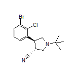 (3R,4S)-4-(3-Bromo-2-chlorophenyl)-1-(tert-butyl)pyrrolidine-3-carbonitrile
