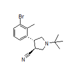 (3S,4R)-4-(3-Bromo-2-methylphenyl)-1-(tert-butyl)pyrrolidine-3-carbonitrile