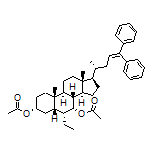 (3R,5S,6R,7R,8S,9S,10S,13R,14S,17R)-17-[(R)-5,5-Diphenylpent-4-en-2-yl]-6-ethyl-10,13-dimethylhexadecahydro-1H-cyclopenta[a]phenanthrene-3,7-diyl Diacetate
