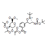 (2R,3R,4S,5S,6S)-2-[4-[3-(Boc-amino)-1-[(tert-butyldimethylsilyl)oxy]propyl]-2-nitrophenoxy]-6-(methoxycarbonyl)tetrahydro-2H-pyran-3,4,5-triyl Triacetate