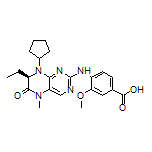 (R)-4-[(8-Cyclopentyl-7-ethyl-5-methyl-6-oxo-5,6,7,8-tetrahydropteridin-2-yl)amino]-3-methoxybenzoic Acid