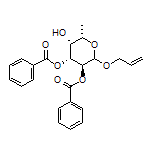 (3S,4R,5R,6S)-2-(Allyloxy)-5-hydroxy-6-methyltetrahydro-2H-pyran-3,4-diyl Dibenzoate