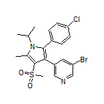 3-Bromo-5-[2-(4-chlorophenyl)-1-isopropyl-5-methyl-4-(methylsulfonyl)-1H-pyrrol-3-yl]pyridine