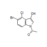 1-(5-Bromo-4-chloro-3-hydroxy-1H-indol-1-yl)ethan-1-one
