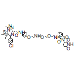 2-[(S)-4-(4-Chlorophenyl)-2,3,9-trimethyl-6H-thieno[3,2-f][1,2,4]triazolo[4,3-a][1,4]diazepin-6-yl]-N-[4-[2-[[2-[2-[2-[[2-(2,6-dioxo-3-piperidyl)-1,3-dioxoisoindolin-4-yl]amino]ethoxy]ethoxy]ethyl]amino]ethoxy]phenyl]acetamide