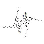 7-Bromo-4,4,9,9-tetrakis(4-hexylphenyl)-4,9-dihydro-s-indaceno[1,2-b:5,6-b’]dithiophene-2-carbaldehyde