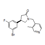(R)-4-(3-Bromo-5-fluorophenyl)-1-[(3-methylpyridin-4-yl)methyl]pyrrolidin-2-one