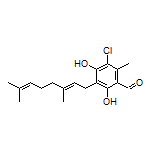 (E)-3-Chloro-5-(3,7-dimethylocta-2,6-dien-1-yl)-4,6-dihydroxy-2-methylbenzaldehyde