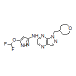 N-[5-(Difluoromethoxy)-1H-pyrazol-3-yl]-1-[(tetrahydro-2H-pyran-4-yl)methyl]-1H-pyrazolo[3,4-b]pyrazin-6-amine