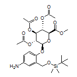 (2S,3R,4S,5S,6S)-2-[4-Amino-2-[[(tert-butyldimethylsilyl)oxy]methyl]phenoxy]-6-(methoxycarbonyl)tetrahydro-2H-pyran-3,4,5-triyl Triacetate