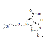 4-Chloro-2-(methylthio)-7-[[2-(trimethylsilyl)ethoxy]methyl]-7H-pyrrolo[2,3-d]pyrimidine-5-carboxylic Acid