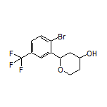 2-[2-Bromo-5-(trifluoromethyl)phenyl]tetrahydro-2H-pyran-4-ol