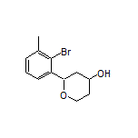 2-(2-Bromo-3-methylphenyl)tetrahydro-2H-pyran-4-ol