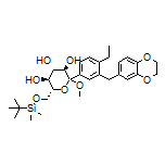(3R,4S,5S,6R)-6-[[(tert-Butyldimethylsilyl)oxy]methyl]-2-[3-[(2,3-dihydrobenzo[b][1,4]dioxin-6-yl)methyl]-4-ethylphenyl]-2-methoxytetrahydro-2H-pyran-3,4,5-triol