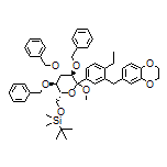 tert-Butyldimethyl[[(2R,3R,4S,5R)-3,4,5-tris(benzyloxy)-6-[3-[(2,3-dihydrobenzo[b][1,4]dioxin-6-yl)methyl]-4-ethylphenyl]-6-methoxytetrahydro-2H-pyran-2-yl]methoxy]silane