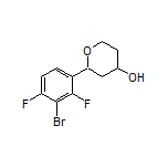 2-(3-Bromo-2,4-difluorophenyl)tetrahydro-2H-pyran-4-ol