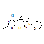 2,6-Dichloro-5-cyclopropyl-N-[5-methyl-1-(tetrahydro-2H-pyran-2-yl)-1H-pyrazol-3-yl]pyrimidin-4-amine
