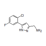 5-(2-Chloro-5-fluorophenyl)-1H-pyrazole-3-methanamine