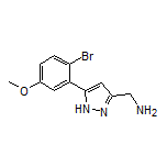 5-(2-Bromo-5-methoxyphenyl)-1H-pyrazole-3-methanamine