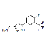 5-[4-Fluoro-3-(trifluoromethyl)phenyl]-1H-pyrazole-3-methanamine