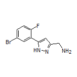 5-(5-Bromo-2-fluorophenyl)-1H-pyrazole-3-methanamine