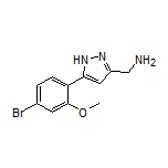 5-(4-Bromo-2-methoxyphenyl)-1H-pyrazole-3-methanamine