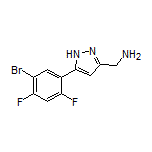 5-(5-Bromo-2,4-difluorophenyl)-1H-pyrazole-3-methanamine