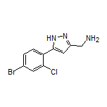 5-(4-Bromo-2-chlorophenyl)-1H-pyrazole-3-methanamine