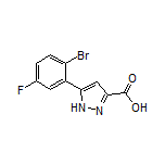 5-(2-Bromo-5-fluorophenyl)-1H-pyrazole-3-carboxylic Acid