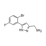 5-(2-Bromo-5-fluorophenyl)-1H-pyrazole-3-methanamine