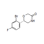 (S)-6-(2-Bromo-4-fluorophenyl)morpholin-3-one