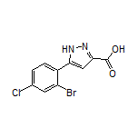 5-(2-Bromo-4-chlorophenyl)-1H-pyrazole-3-carboxylic Acid