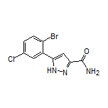5-(2-Bromo-5-chlorophenyl)-1H-pyrazole-3-carboxamide