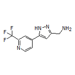 5-[2-(Trifluoromethyl)pyridin-4-yl]-1H-pyrazole-3-methanamine