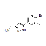 5-(4-Bromo-3-methylphenyl)-1H-pyrazole-3-methanamine