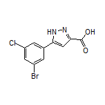 5-(3-Bromo-5-chlorophenyl)-1H-pyrazole-3-carboxylic Acid