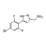 5-(4-Bromo-2,6-difluorophenyl)-1H-pyrazole-3-methanamine