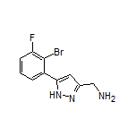 5-(2-Bromo-3-fluorophenyl)-1H-pyrazole-3-methanamine
