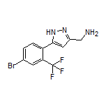 5-[4-Bromo-2-(trifluoromethyl)phenyl]-1H-pyrazole-3-methanamine