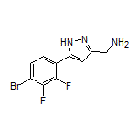 5-(4-Bromo-2,3-difluorophenyl)-1H-pyrazole-3-methanamine